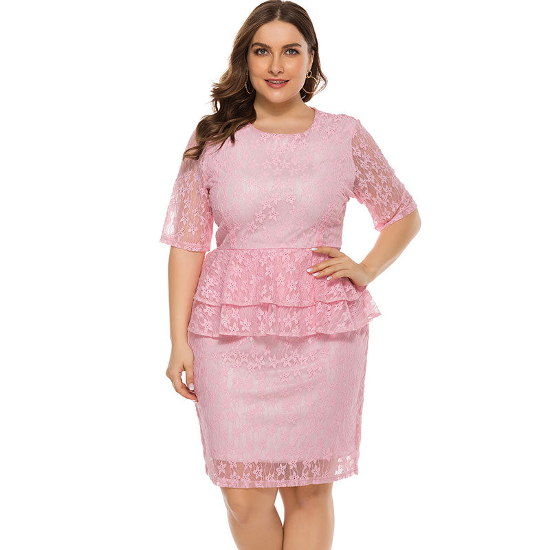 Plus size full lace dress