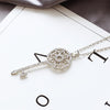 Diamond Garland Key Necklace For Women Reel Chain