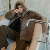 Men's Trendy Faux Fox Fur Coat