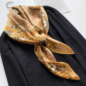 Small Silk Scarf Female Big Square Scarf Middle-aged Mother Mother-in-law Scarf