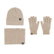 Alpaca Fleecefiber Wool Hat Scarf Gloves Three-piece Set