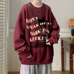 American High Street XINGX Letter Print Sweatshirt Men's Autumn Vintage Sweater