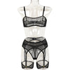 Women's Underwear Mesh See-through High Elastic Comfortable 4-piece Set