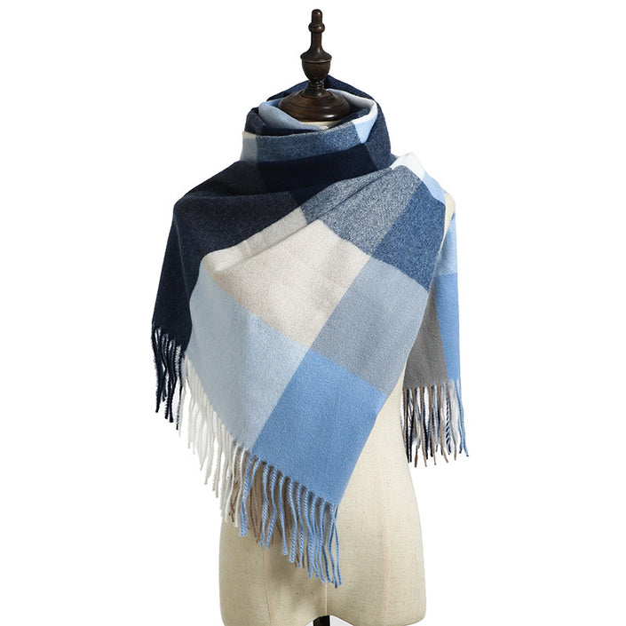 Striped plaid ladies scarf