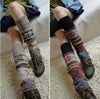 British style twisted twist fawn snowflake socks women