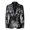 Men's Floral Suit Casual Small Suit Gilding Printed Coat Men