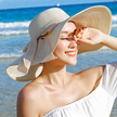 Beach sun protection straw hat