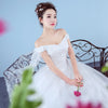 New wedding dress word shoulder tutu straps slim slim wedding dress retro large size