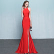 new fashion long red  evening dress