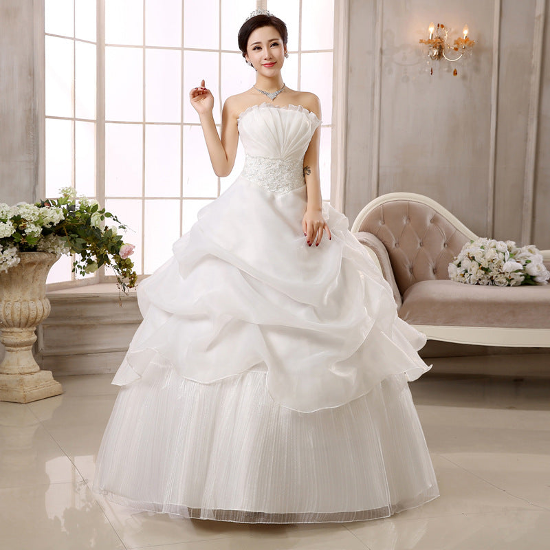 Wedding dress new bride wedding dress size Korean women slim lace Qi special offer