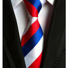 Business Executive Tie Polyester Silk Jacquard Big Stripe Tie