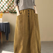 Women's Retro Artistic Fleece-lined Thick Mid-length Skirt