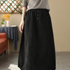 Women's Retro Artistic Fleece-lined Thick Mid-length Skirt