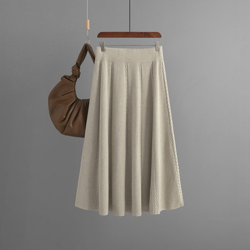 Mid-length Autumn And Winter Knitting Skirt