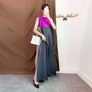 Pleated loose oversized long skirt