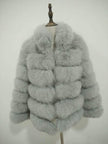 Faux fox fur coat