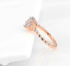 925 Silver Diamond Ring Rose Gold