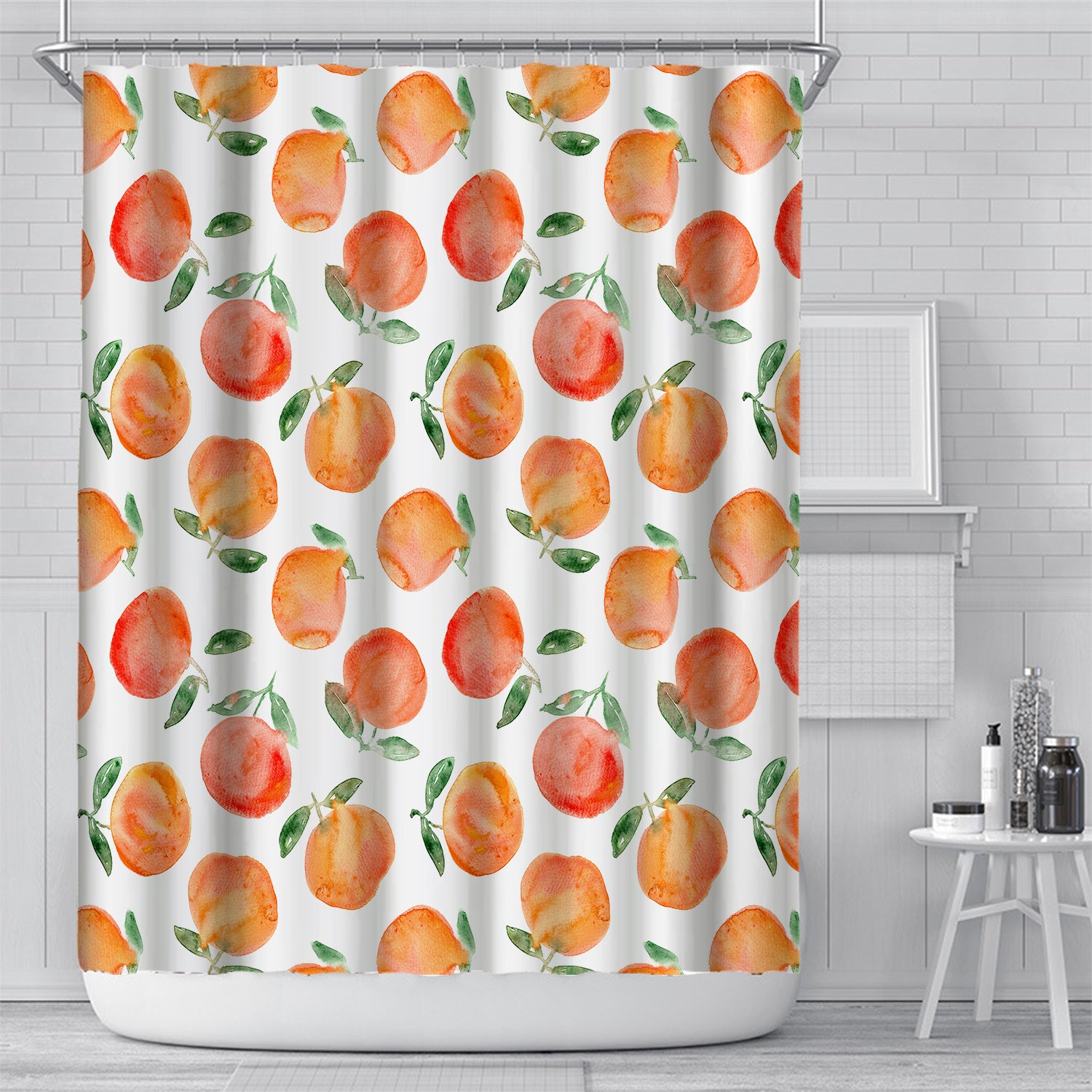 Plant Waterproof And Mildew Proof Digital Custom Punch-free Printing Bathroom Curtain