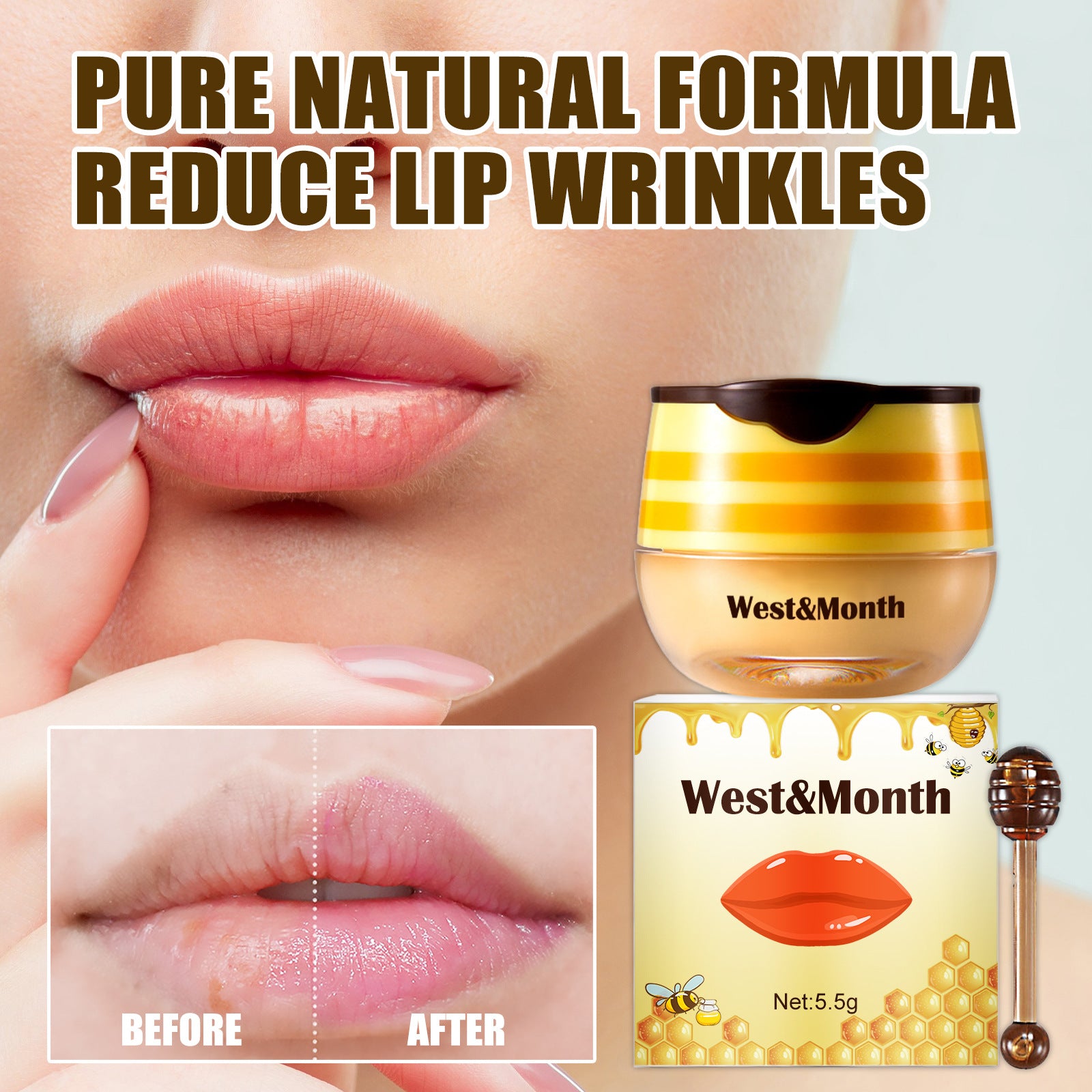 Lip Brush Propolis Moisturizing Lip Mask Desalination