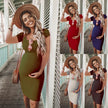 Short sleeve pregnant dress