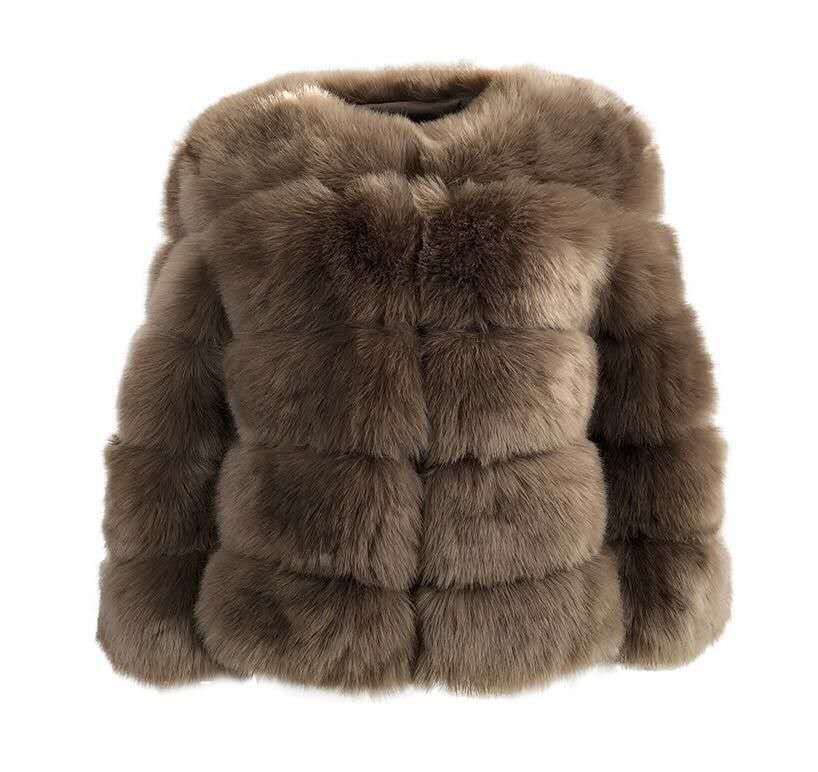 New faux furry slim mink jacket short faux fur fur coat female