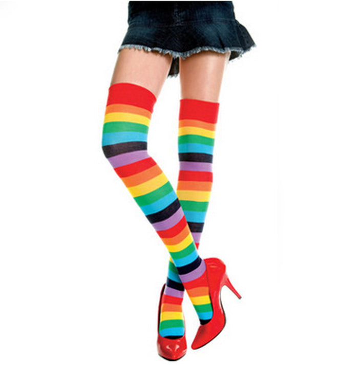 Rainbow Striped Stockings