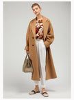 Women's mid-length woolen woolen coat