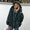 Women's hooded mink velvet coat