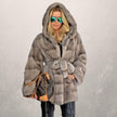 Women's hooded mink velvet coat