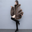 Fashionable Warm Hooded Cape Coat Lady