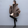 Fashionable Warm Hooded Cape Coat Lady