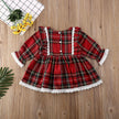 Christmas Red Dress Toddler Baby Kid Girls Lace