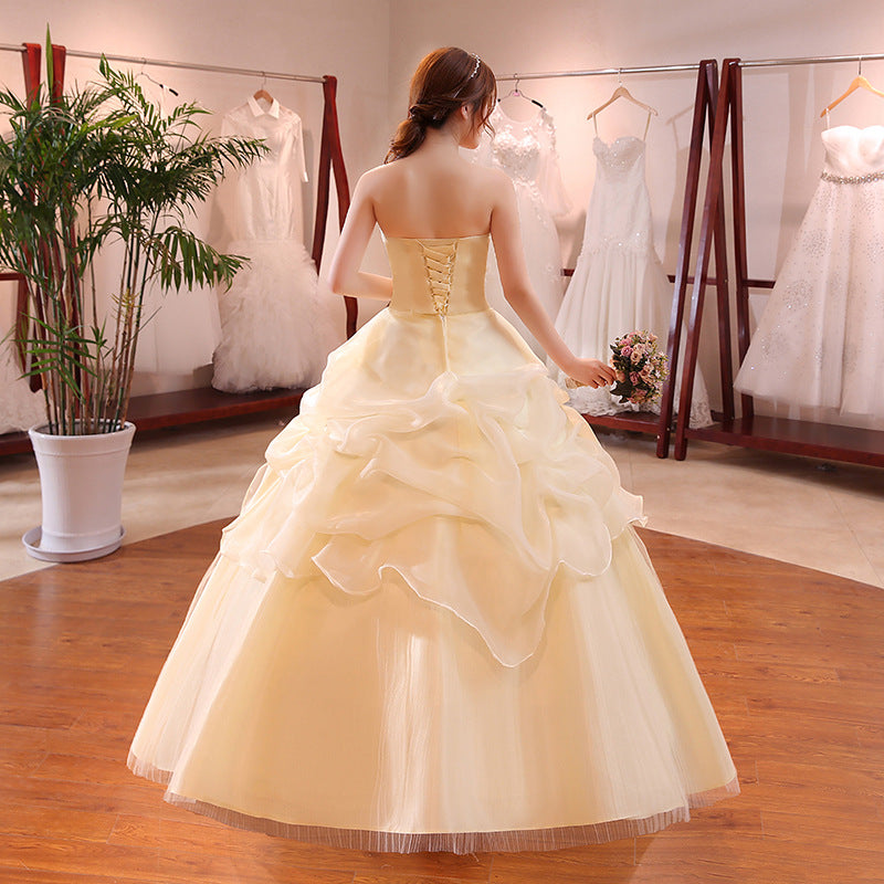 New Bustier Korean Princess Thin Wedding Dress