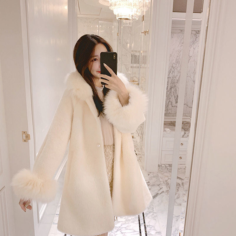 Winter Elegant Thick Women Woolen cute coat