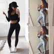 2 piece set women suit outfit crop top legging sweatpants set