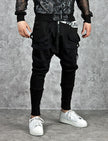 Low Crotch Cross Pants Casual Sports Trousers Men