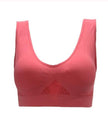 No steel ring hollow vent hole sports bra yoga running large size sports underwear vest