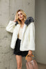 Faux fur plush loose coat