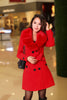 Woolen women coat double-breasted woolen coat