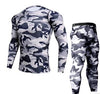 Mens Camouflage Pants & T Shirt Sets Fashion Crossfit T-shirt Compression Brand Clothing Joggers Men Casual Leggings