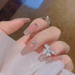 Fake Fairy Long Wearing Armor Breaking Diamond Butterfly Nail Stickers