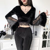 Women's Long-sleeved Corset Short Top