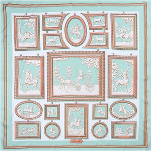 Carriage twill silk scarf