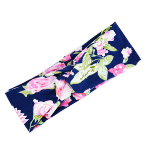 Floral cross hair band