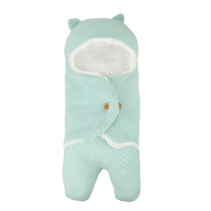 Autumn And Winter Newborn Sleeping Bag Thickened Plush Anti Blanket