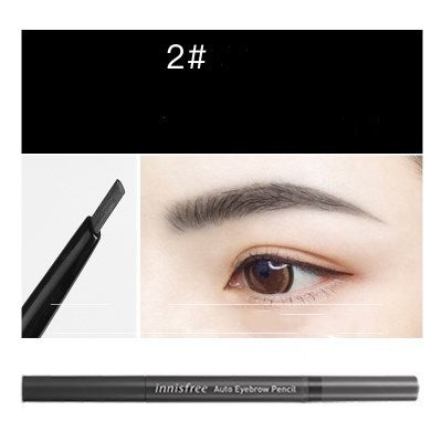 Double automatic eyebrow pencil with eyebrow brush