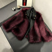 Children's wool sweater imitation fox fur coat