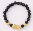 Obsidian 18K Gold Bracelet six brave words on hand and little Pearl transport gifts wholesale