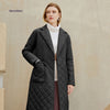 Cotton-padded Coat Fashion Polo Collar Mid-length Over The Knee