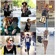 esign Women Triangles Scarf Long Scarves Shawl Autumn Winter